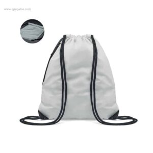 Mochila cuerdas brillante y reflectante blanca