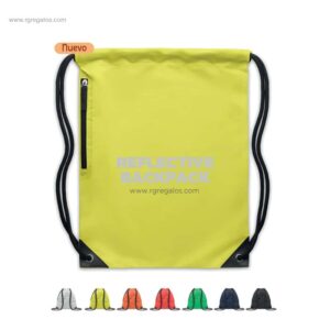 Mochila cuerdas brillante y reflectante personalizada