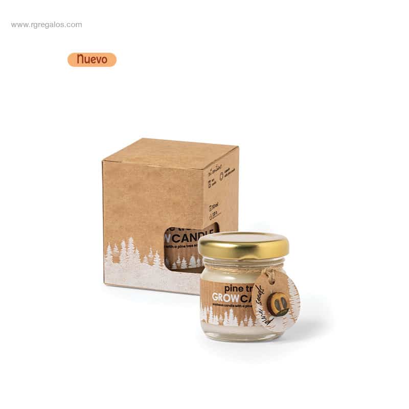 Vela aromática pino mini para logo