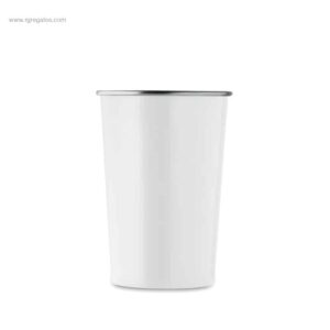 Vaso acero inox reciclado blanco