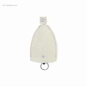 Llavero funda polipiel personalizado blanco