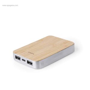 Power Bank bambú y aluminio para personalizar