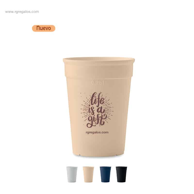 Vaso reutilizable PP reciclado 300ml personalizado