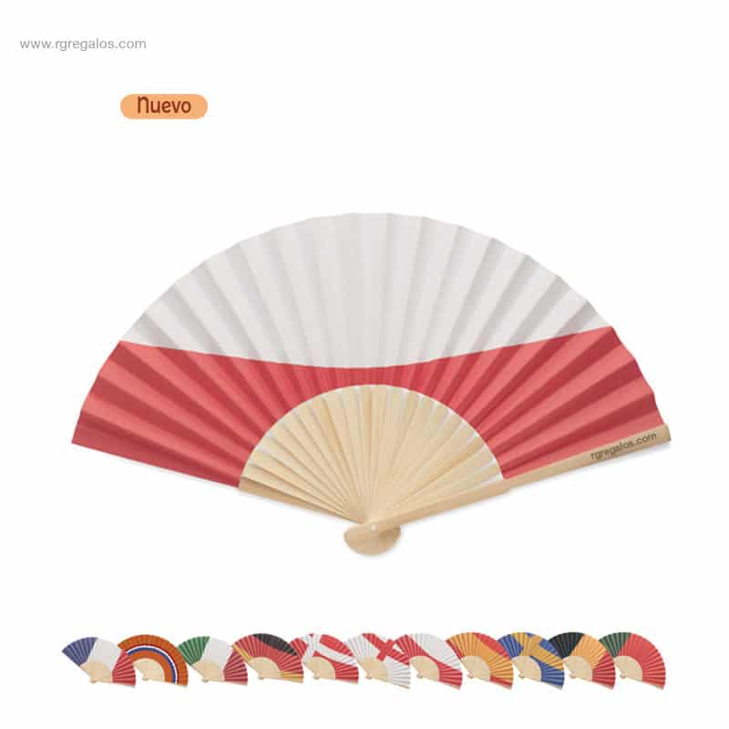 Abanico bambú diseño bandera para logo
