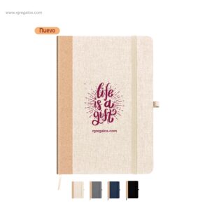 Bloc notas RPET y corcho publicitario