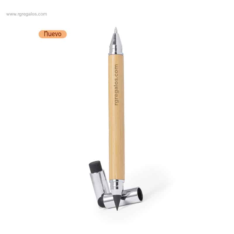 Bolígrafo lápiz eterno bambú publicitario