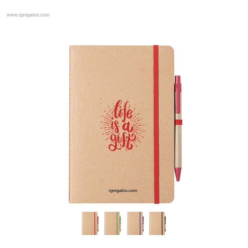 Libreta barata A5 cartón reciclado personalizada