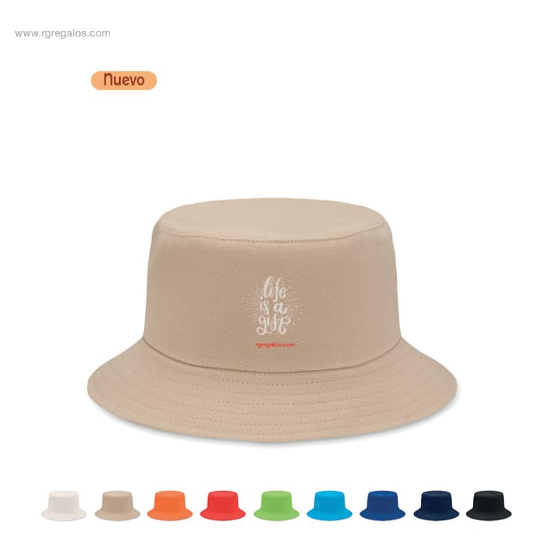 Sombrero algodón 260gr personalizado para la playa