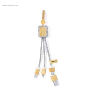 Cable cargador fieltro RPET para logo