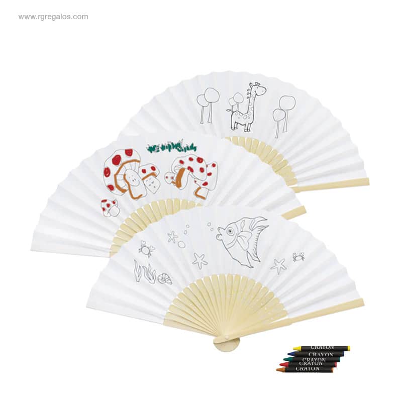 Abanico infantil para colorear