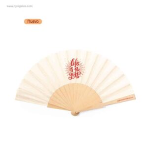 Abanico madera y tela algodón