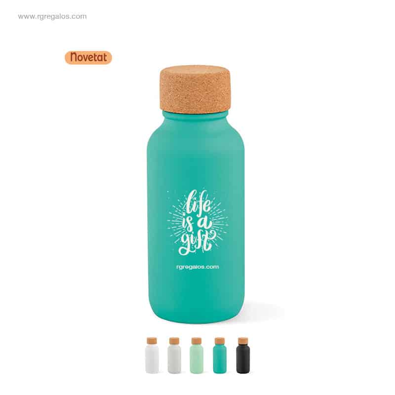 Ampolla acer inox reciclat mate per a logo