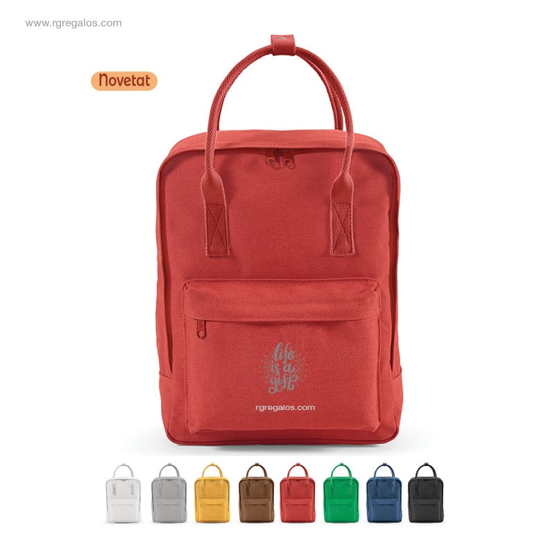 Motxilla cotó reciclat per a logo