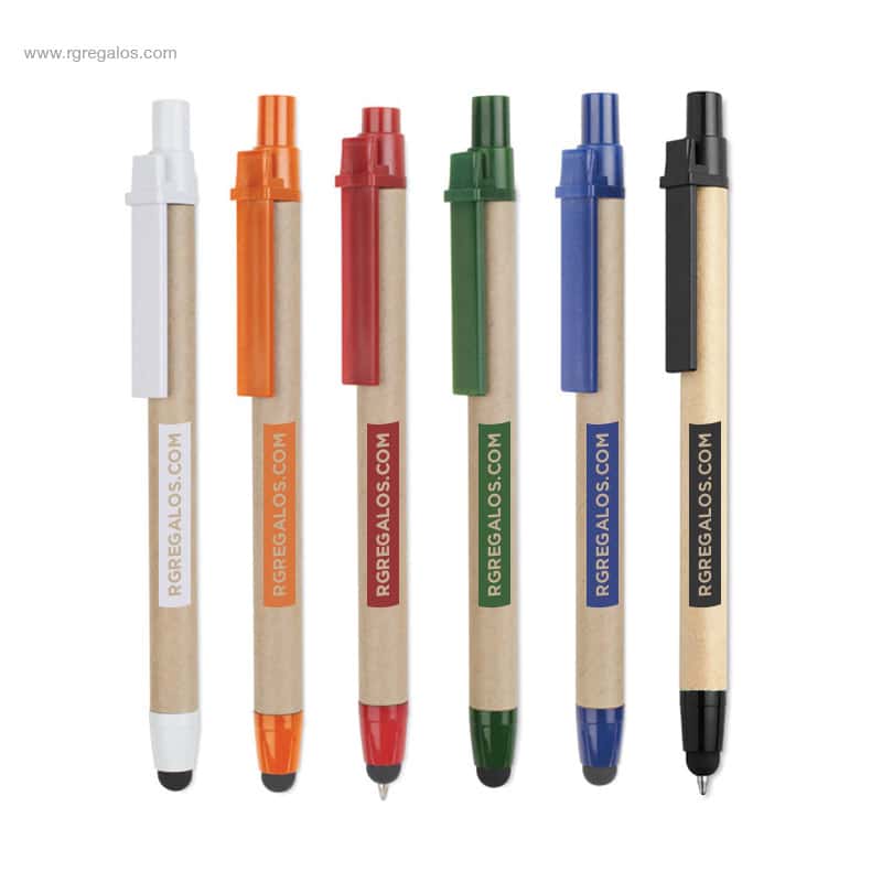 Bolígrafo puntero cartón reciclado logo