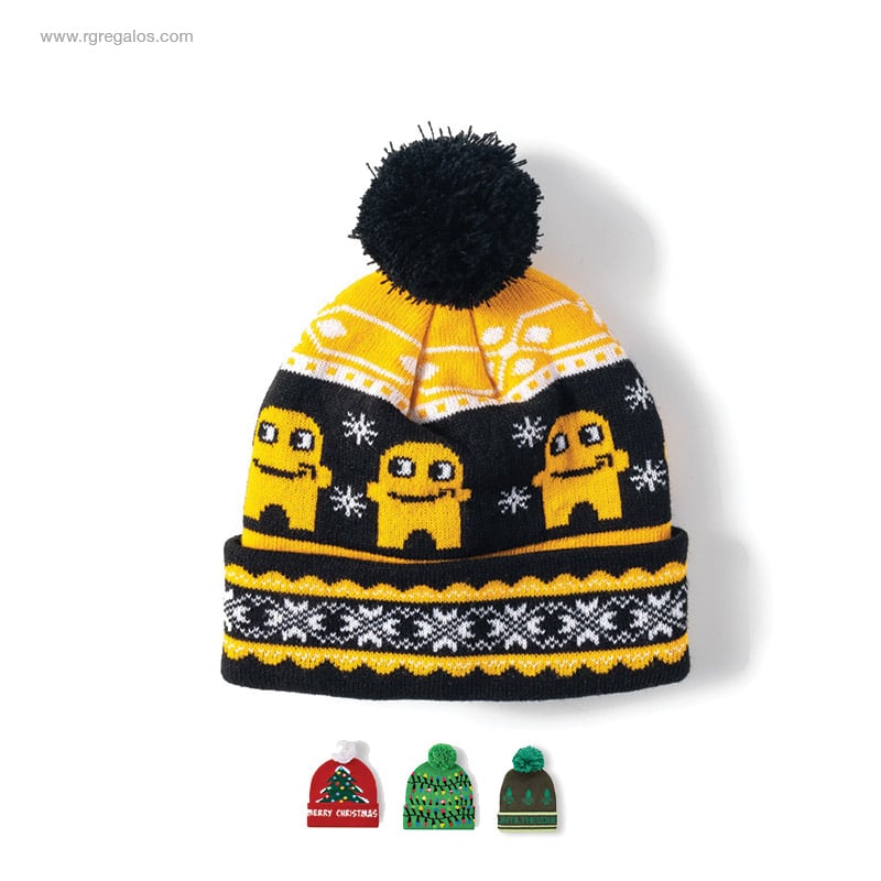 Gorro personalizado jacquard barato borla