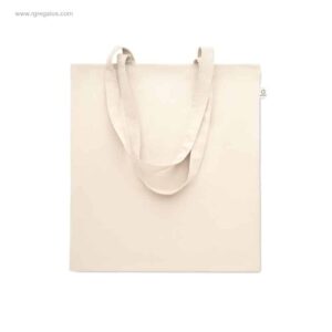 Bolsa algodón reciclado y RPET natural claro