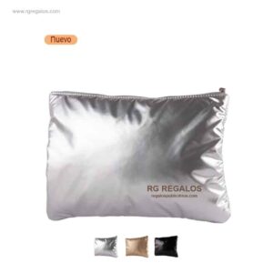 Neceser acolchado metalizado para logo