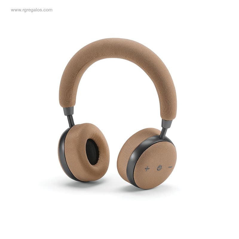 Auriculares inalámbricos premium crema frontal