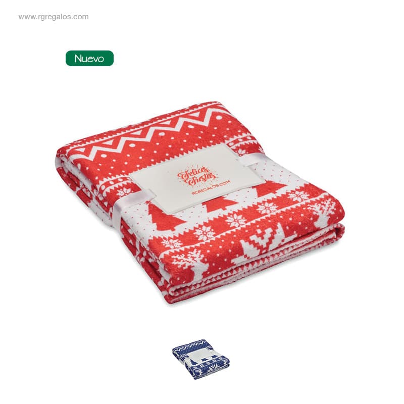 Manta RPET diseño navideño
