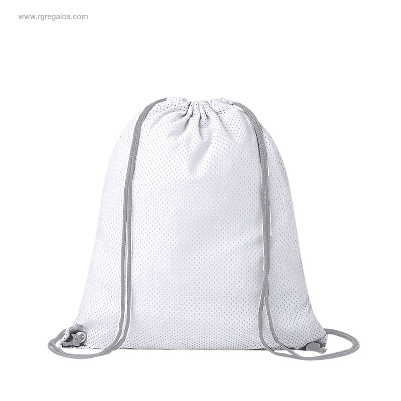 Mochila saco transpirable para logo blanca