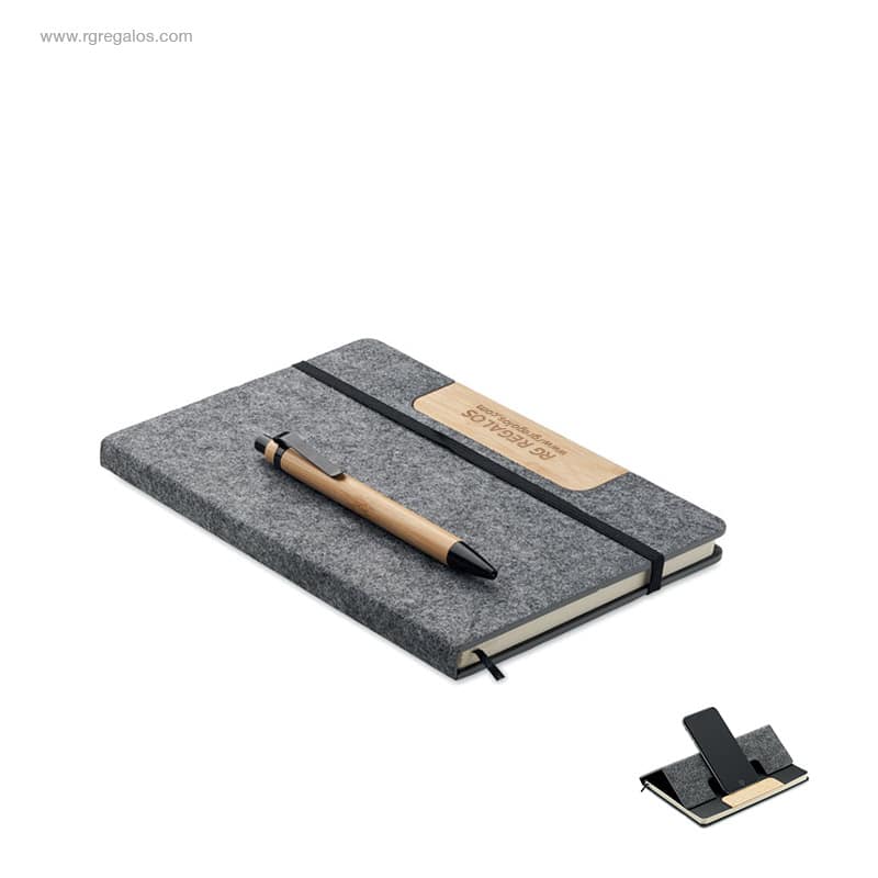 Set libreta RPET fieltro personalizado