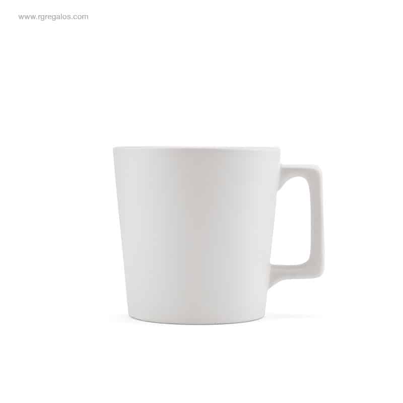 Taza cerámica mate alta calidad blanca