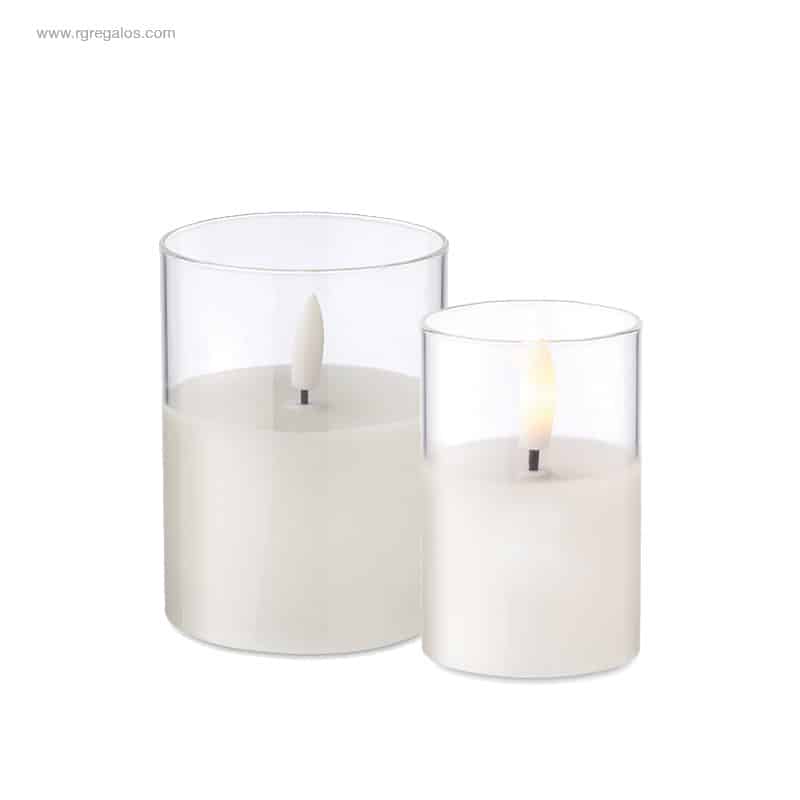 Vela LED para personalizar envase cristal