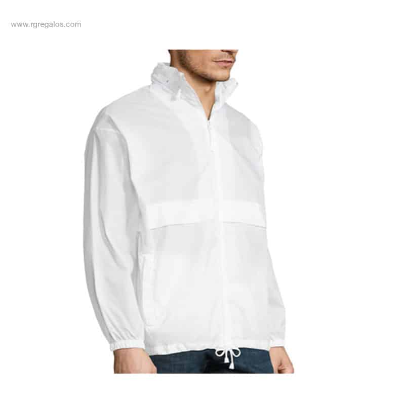 Cortavientos personalizado unisex blanco