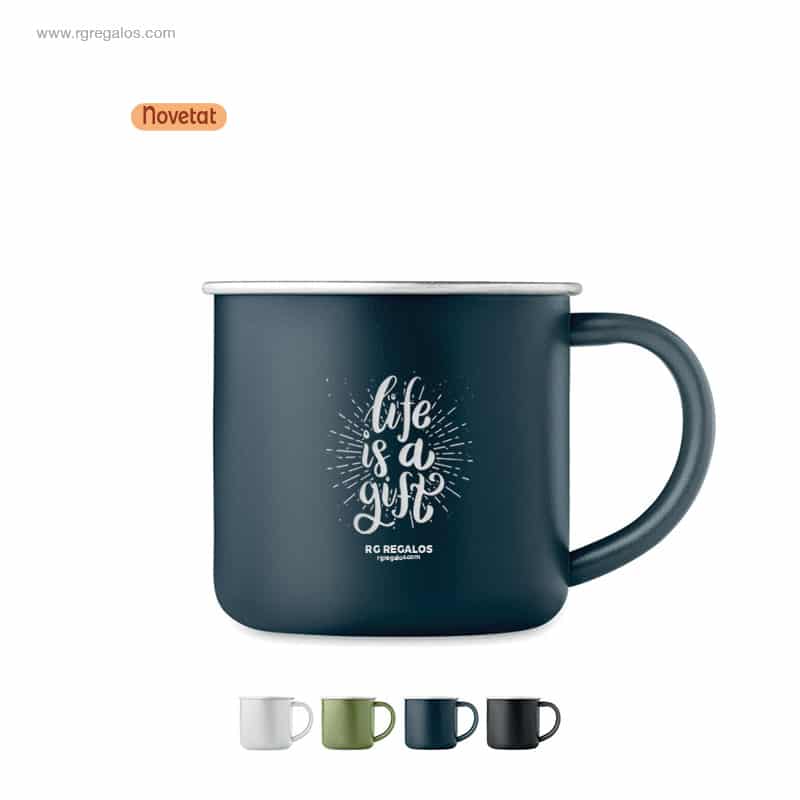 Tassa acer inox reciclat 300ml personalitzada