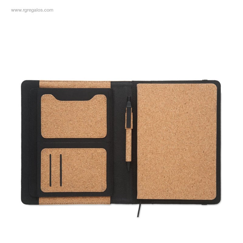 Portadocumentos personalizado de corcho interior