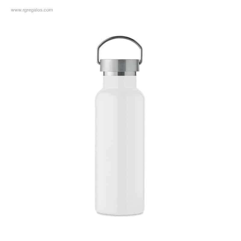 Botella acero inox reciclado doble pared blanca