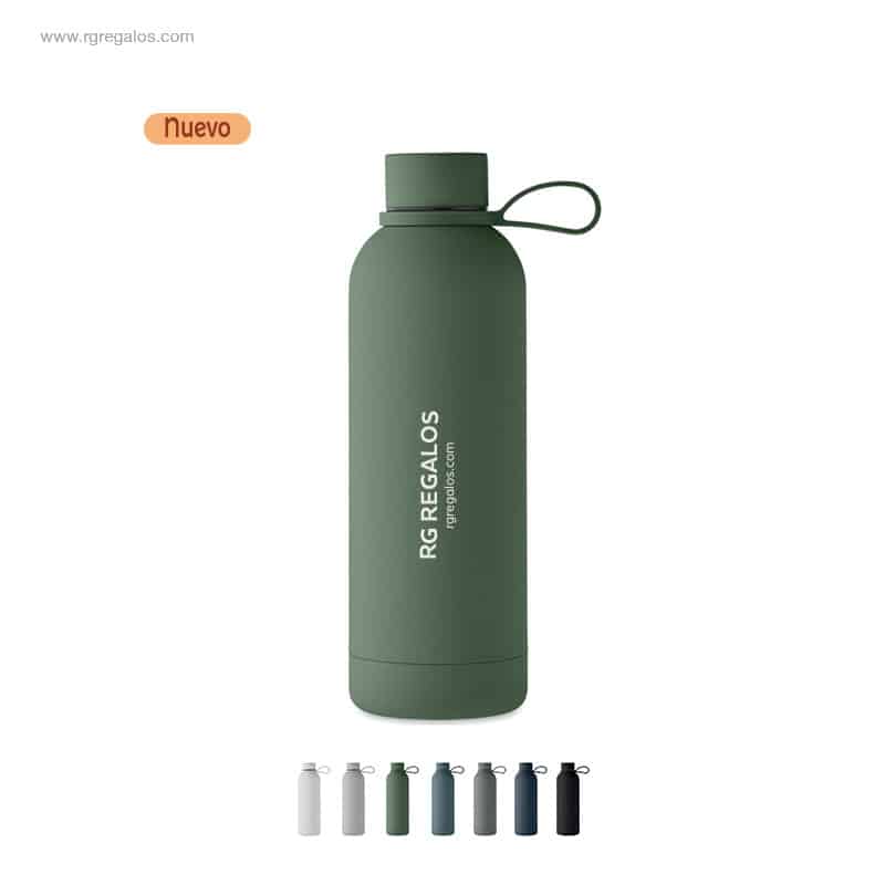 Botella acero inox reciclado tacto suave personalizada