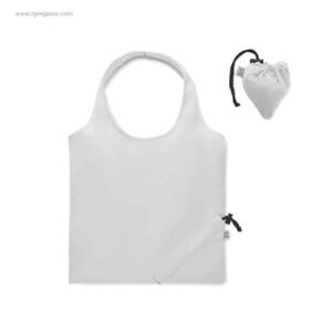 Bolsa plegable algodón reciclado blanca