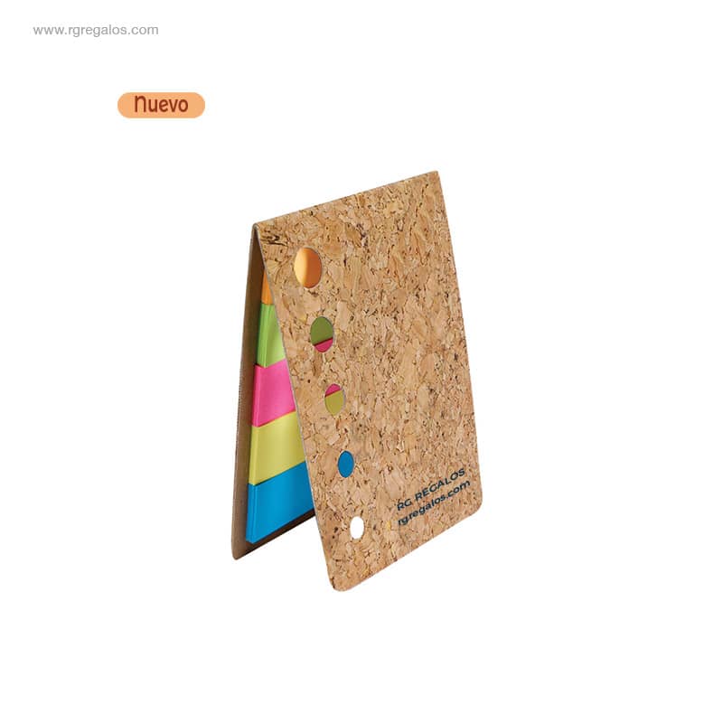 Bloc notas adhesivas tapas corcho personalizado