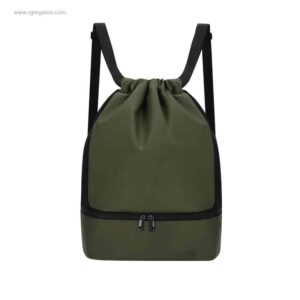 Mochila PU personalizada publicitaria verde