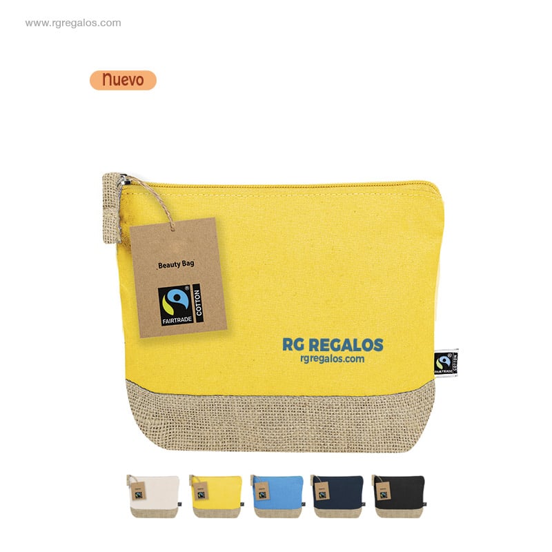 Neceser combinado algodón y yute