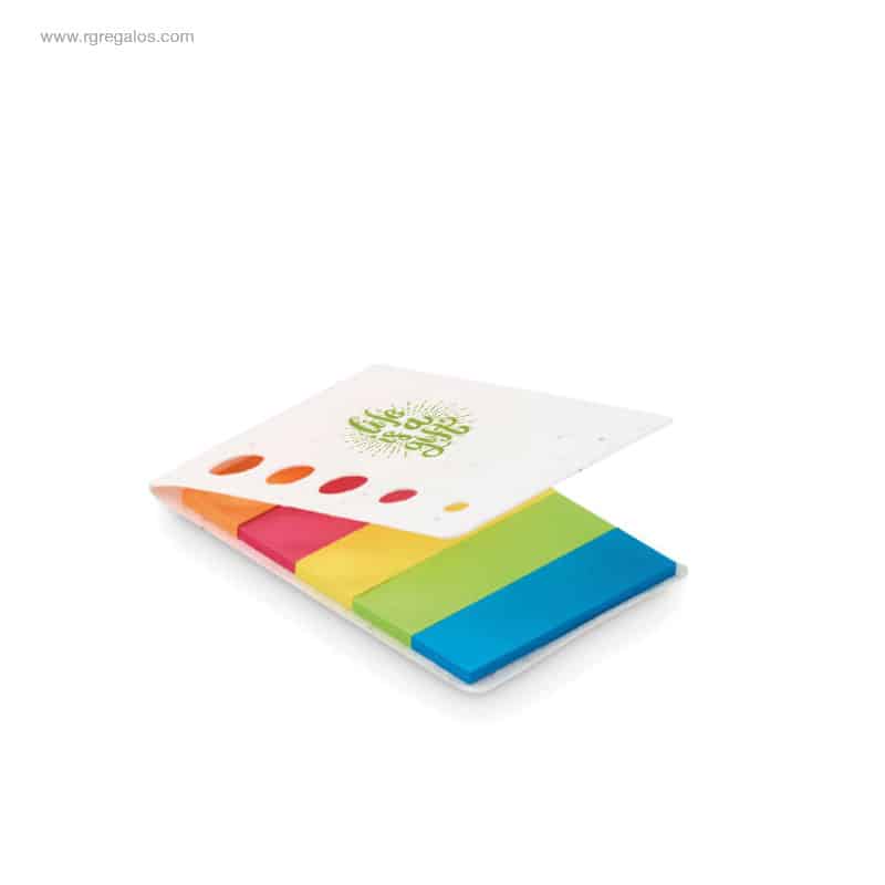 Notas adhesivas tapas papel semillas publicitario