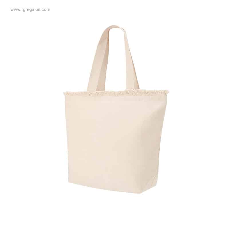 Bolsa algodón con flecos 320gr publicitaria