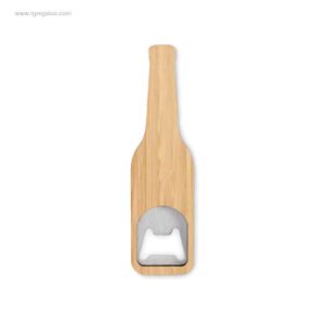 Abrebotellas personalizado bambú para logo