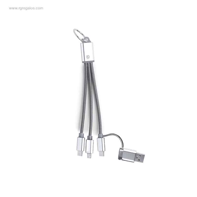 Cable cargador ecológico plata