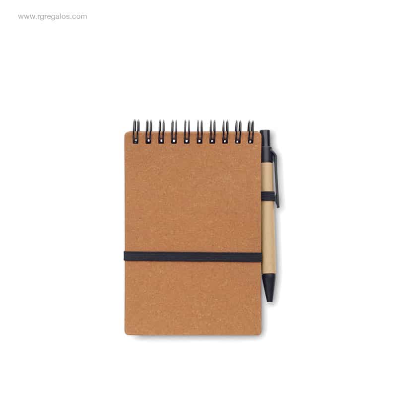 Libreta A6 tapa PU reciclado marrón