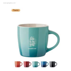 Taza cerámica degradado personalizada