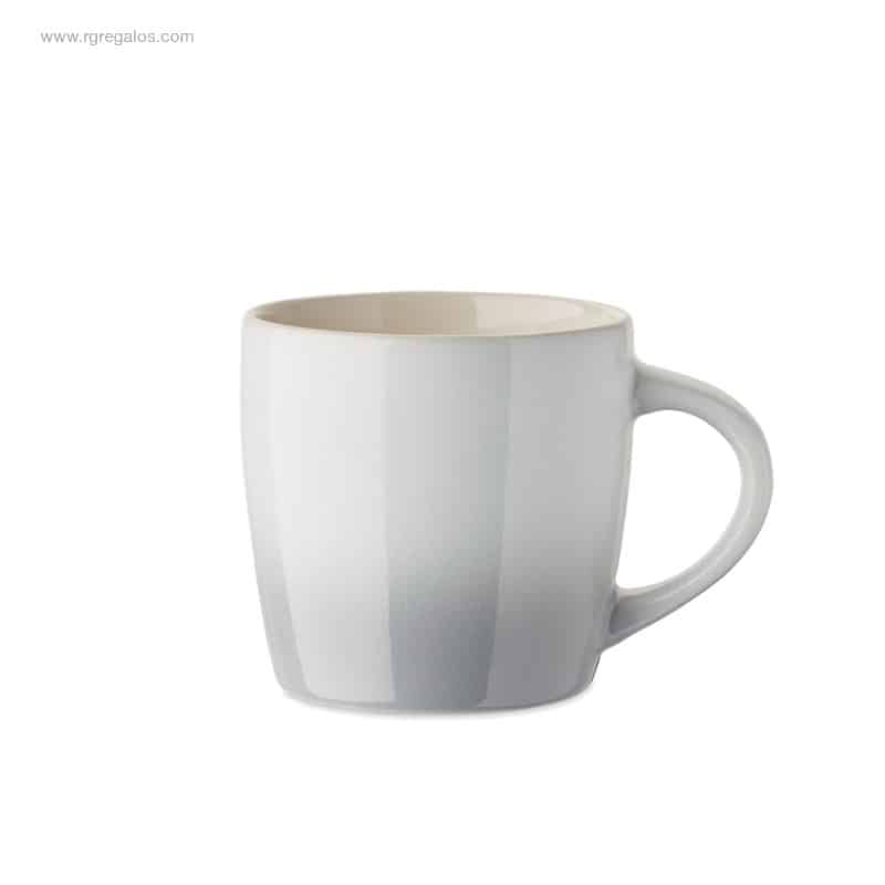 Taza cerámica degradado publicitaria blanca