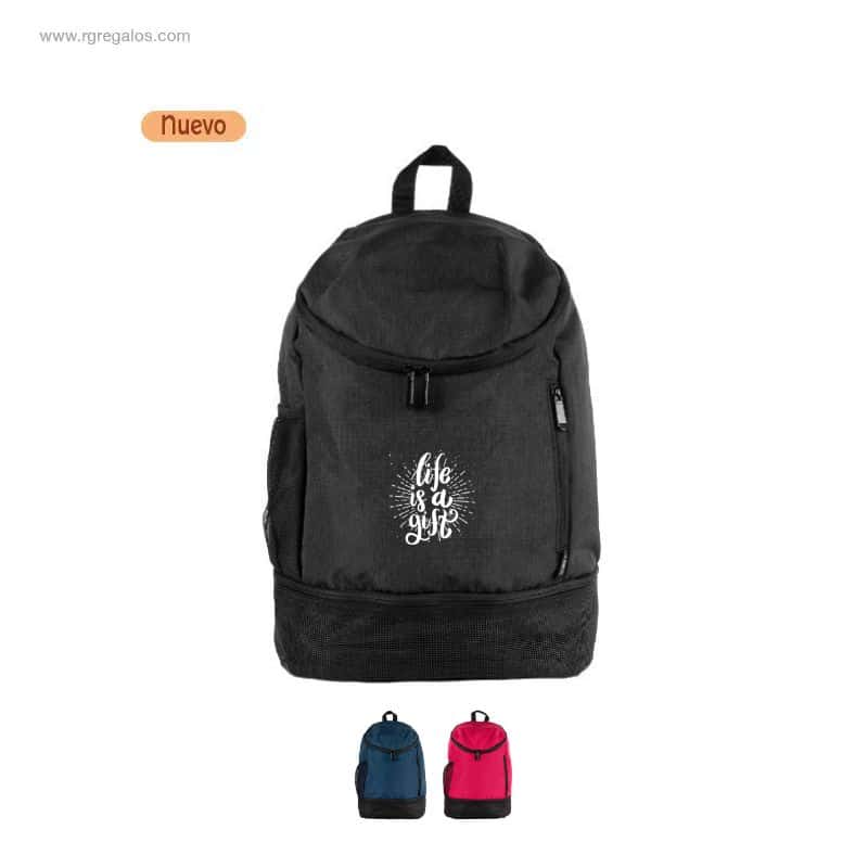 Motxilla de teixit antidesgarro personalitzada amb compartiment per a sabates