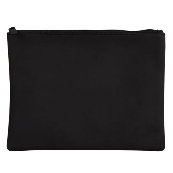 Neceser de PU personalizado con tirador a juego negro frontal