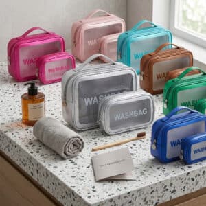 juego neceseres pvc poliester personalizados colores para belleza y hoteles